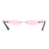 Mico Cut Out Narrow Blade Cat Eye Rimless Color Sunglasses