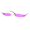 Mico Cut Out Narrow Blade Cat Eye Rimless Color Sunglasses