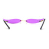 Mico Cut Out Narrow Blade Cat Eye Rimless Color Sunglasses