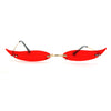 Mico Cut Out Narrow Blade Cat Eye Rimless Color Sunglasses