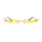 Mico Cut Out Narrow Blade Cat Eye Rimless Color Sunglasses