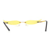 Mico Cut Out Narrow Blade Cat Eye Rimless Color Sunglasses