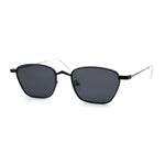 Retro Mod Indi Dapper Metal Rim Rectangle Sunglasses