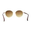 Retro Pop Color Indi Dapper Metal Rim Round Sunglasses