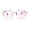 Retro Pop Color Indi Dapper Metal Rim Round Sunglasses