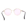 Retro Pop Color Indi Dapper Metal Rim Round Sunglasses