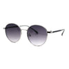 Retro Pop Color Indi Dapper Metal Rim Round Sunglasses