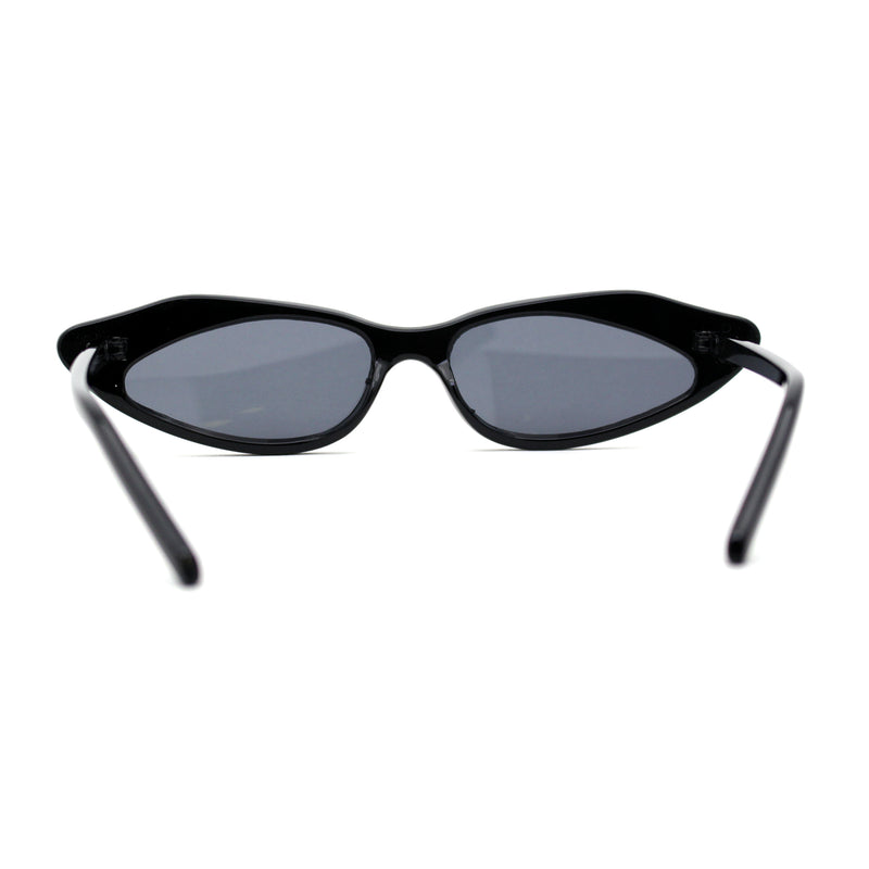 Womens Retro Low Point Cat Eye Layered Plastic Frame Sunglasses