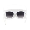Womens Large Flip Up Visor Flat Top Horn Rim Plastic Sunglasses