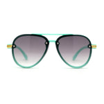 Kids Child Size Luxe Plastic Semi Rimless Tear Drop Racer Sunglasses