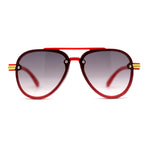 Kids Child Size Luxe Plastic Semi Rimless Tear Drop Racer Sunglasses