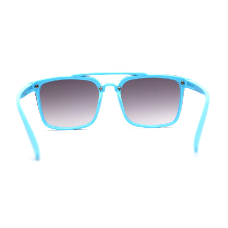 Kids Child Size Luxe Plastic Semi Rimless Rectangular Racer Sunglasses