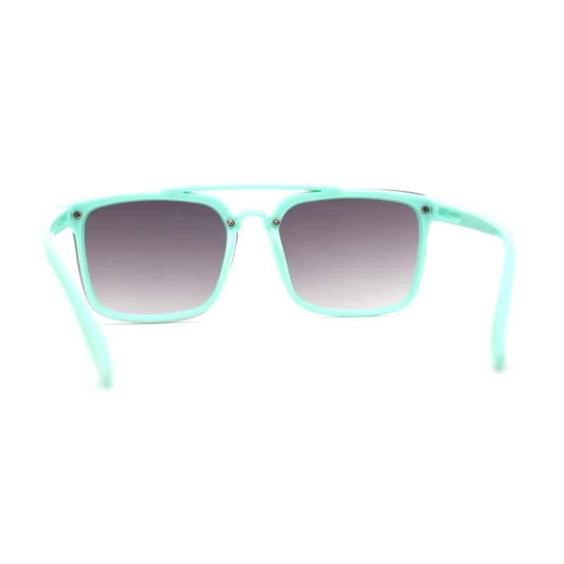 Kids Child Size Luxe Plastic Semi Rimless Rectangular Racer Sunglasses