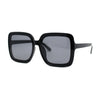 Womens Minimalist Rectangular Mod Butterfly Plastic Sunglasses