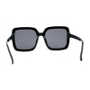 Womens Minimalist Rectangular Mod Butterfly Plastic Sunglasses