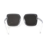 Womens Minimalist Rectangular Mod Butterfly Plastic Sunglasses