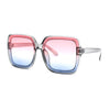 Womens Minimalist Rectangular Mod Butterfly Plastic Sunglasses