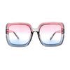 Womens Minimalist Rectangular Mod Butterfly Plastic Sunglasses