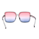 Womens Minimalist Rectangular Mod Butterfly Plastic Sunglasses