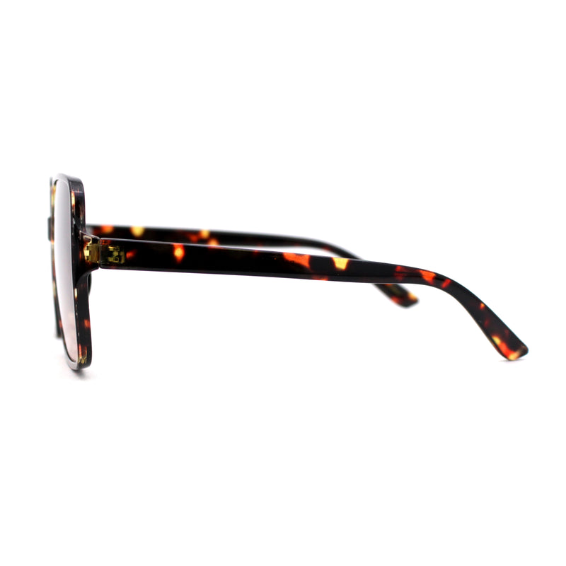 Womens Minimalist Rectangular Mod Butterfly Plastic Sunglasses