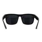 Kush Brushed Plastic Wood Grain Iconic Horn Rim Sunglasses