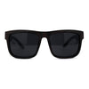 Kush Brushed Plastic Wood Grain Iconic Horn Rim Sunglasses