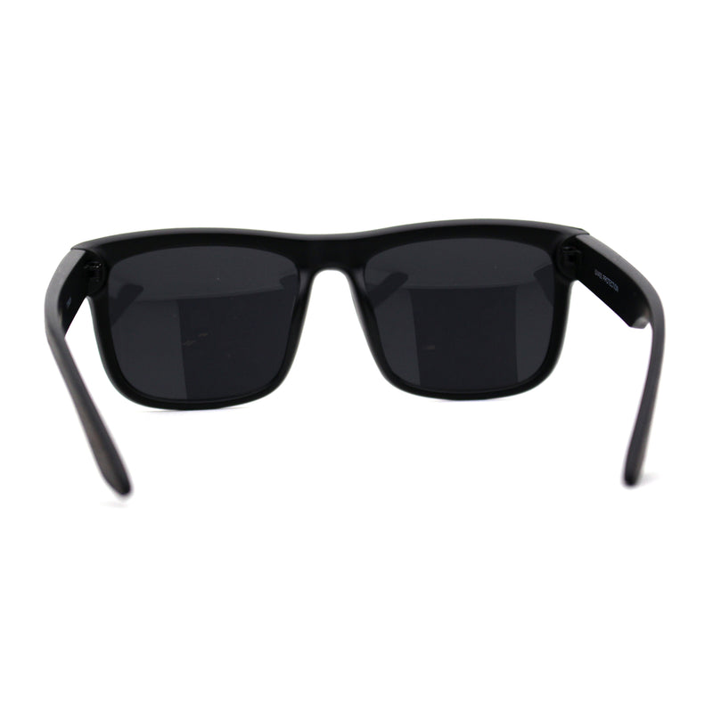 Kush Brushed Plastic Wood Grain Iconic Horn Rim Sunglasses