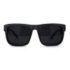 Kush Brushed Plastic Wood Grain Iconic Horn Rim Sunglasses