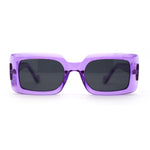Womens Mod Pop Color Rectangle Clout Sunglasses