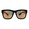 Kush Color Mirror Hipster Oversize Horn Rim OG Sunglasses