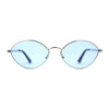 Womens Glitter Arm Metal Rim Diamond Shape Metal Sunglasses