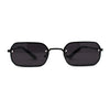 Luxe Rimless Narror Rectangle Pimp Rapper Sunglasses