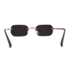 Luxe Rimless Narror Rectangle Pimp Rapper Sunglasses