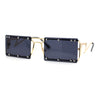 Funky Rimless Lightening Bolt Arm Metal Rectangle Sunglasses