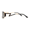 Funky Rimless Lightening Bolt Arm Metal Rectangle Sunglasses