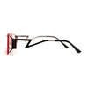 Funky Rimless Lightening Bolt Arm Metal Rectangle Sunglasses