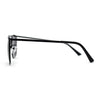 Hipster Crossbar Double Bridge Rectangle Metal Rim Sunglasses