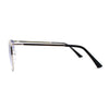 Hipster Crossbar Double Bridge Rectangle Metal Rim Sunglasses