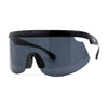 Kush 80s Paint Splatter Sport Half Rim Shield Sunglasses