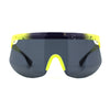 Kush 80s Paint Splatter Sport Half Rim Shield Sunglasses