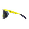 Kush 80s Paint Splatter Sport Half Rim Shield Sunglasses