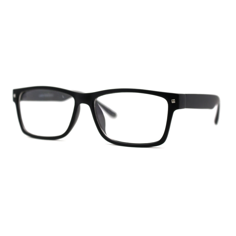 Classic Rectangle Horn Rim Plastic Fashion Clear Lens Eye Glasses