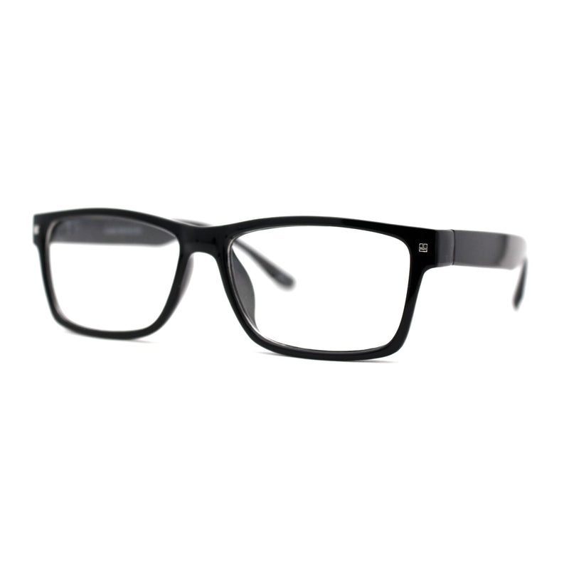 Classic Rectangle Horn Rim Plastic Fashion Clear Lens Eye Glasses