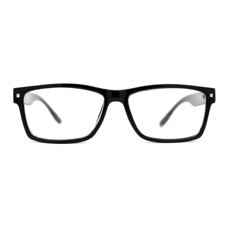 Classic Rectangle Horn Rim Plastic Fashion Clear Lens Eye Glasses