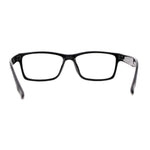 Classic Rectangle Horn Rim Plastic Fashion Clear Lens Eye Glasses