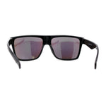 Kush Color Mirror Flat Top Sporty Horn Rim Plastic Sunglasses