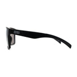 Kush Color Mirror Flat Top Sporty Horn Rim Plastic Sunglasses