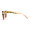 Arrow Metal Chain Arm Large Horned Chic Fashion Sunglasses