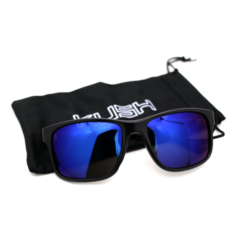 Premium Kush Polarized Sport Horn Rim Color Mirror Sunglasses