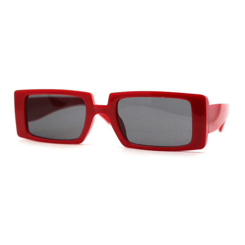 Mod Dad Shade Square Rectangle Plastic Retro Sunglasses